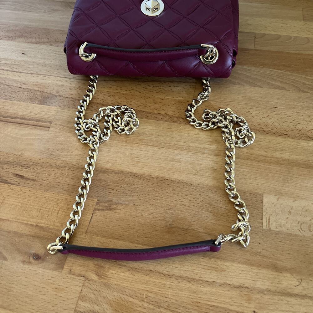 Kate Spade New York Natalia Leather Small Flap Crossbody Blackberry - Picture 7 of 16